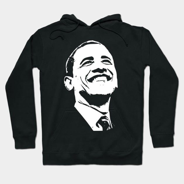 Barack Obama Smile Minimalistic Pop Art Hoodie by Nerd_art